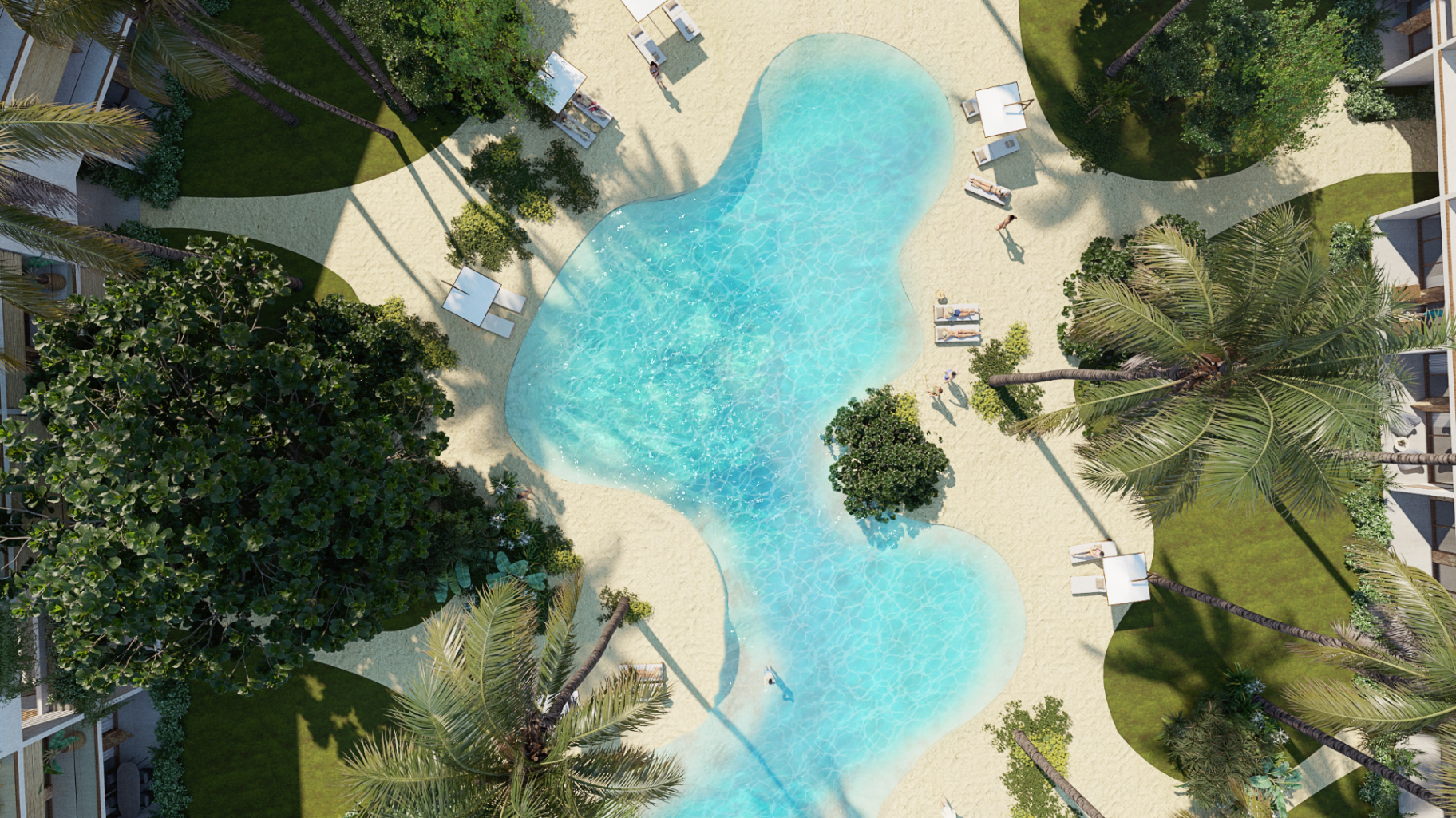 Pongwe, east coast Zanzibar — aerial view