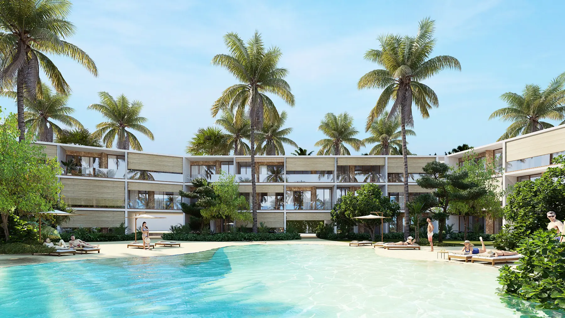 Render of the residents' lagoon pool at Seasons Residences