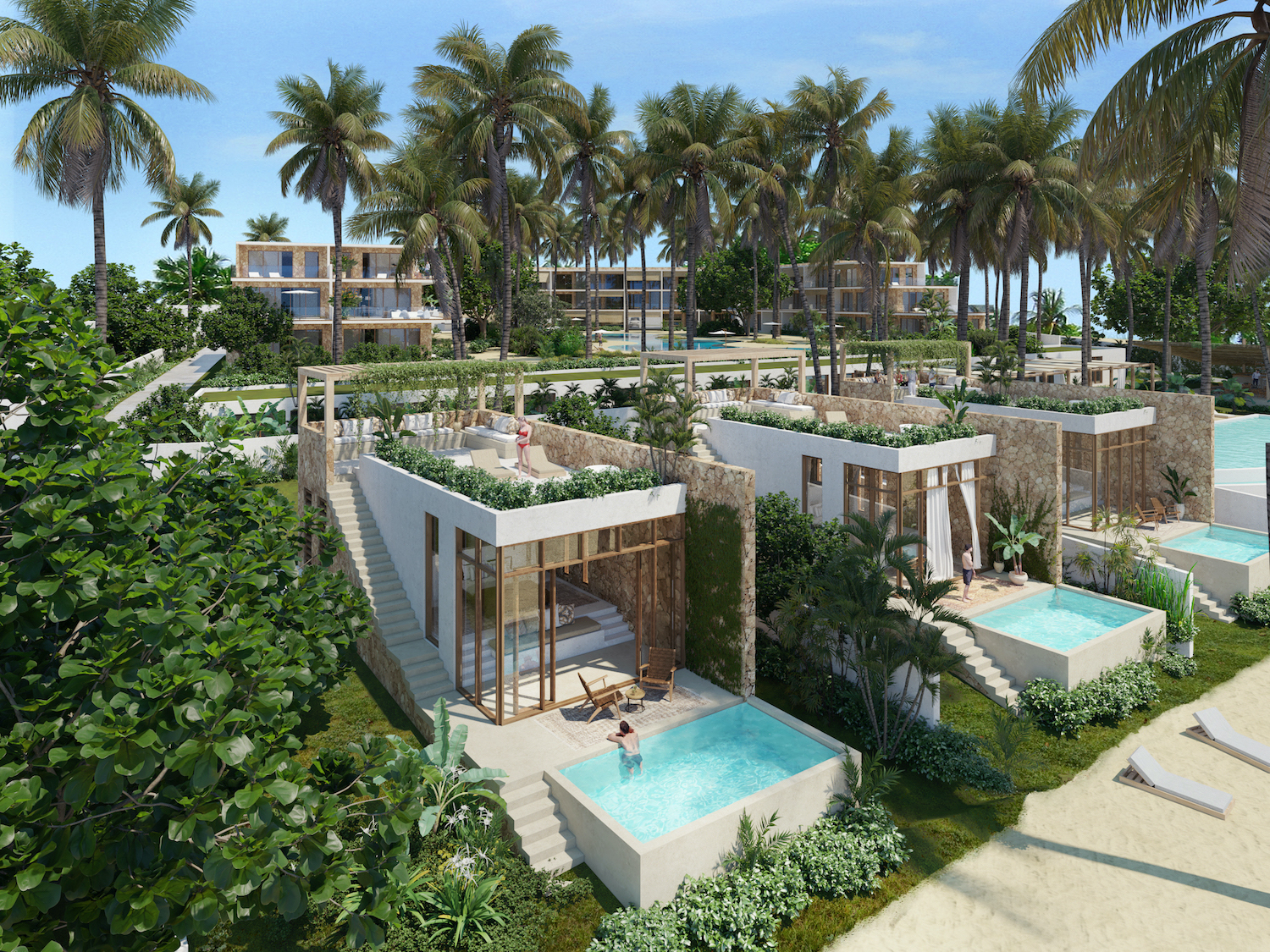 Seasons Zanzibar villas — architectural rendering